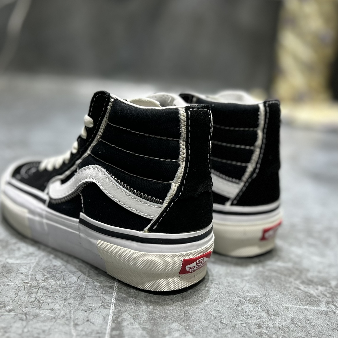 vans sk8hi黑白解构可裁剪男女同款高帮休闲帆布板鞋VN0005UK6BT-封面