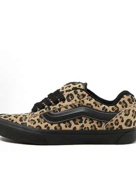 vans 春秋季豹纹新款百搭舒适女子休闲面包板鞋子VN000CS0BMA
