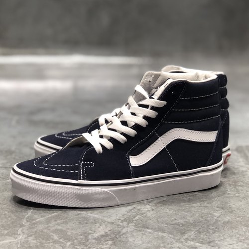 vans sk8Hi经典藏蓝色高帮男女同款休闲帆布板鞋VN0A5JMJ4W6
