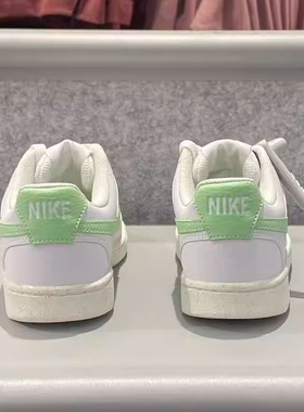 NIKE耐克女鞋COURT小空军白绿低帮复古运动鞋休闲板鞋FV9952-104