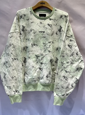 Vans 秋冬清新浅绿色晕染男女同款百搭套头打底卫衣VN0A5H8UYAN