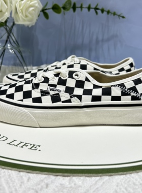 Vans AuthenticVr3舒适通勤百搭黑白棋盘格板鞋情侣款VN0A4BX5BPS