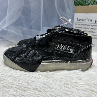 Vans Half Cab Vault做旧款防滑耐磨男女同款中帮板鞋VN0A5HZVBLA