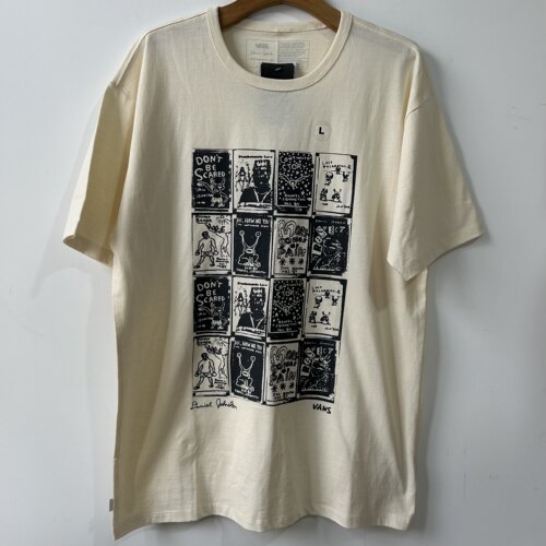 Vans男女同款米白色联名印花pro休闲时尚百搭短袖T恤VN0A7SOK3KS