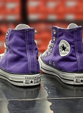 CONVERSE匡威All Star女款紫色经典款时尚百搭高帮帆布鞋137833C