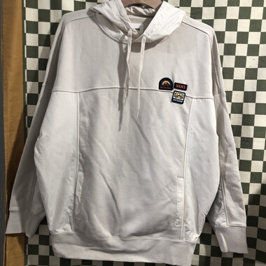 vans 春秋季米色拼接百搭舒适男女同款休闲连帽卫衣vn0a7ygw2n1