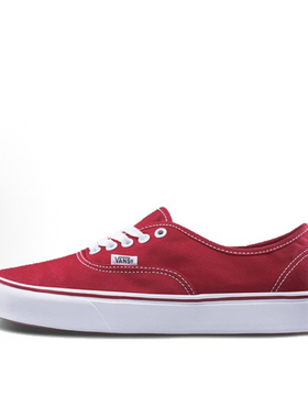 vans春秋季红色经典AUT百搭舒适男女同款休闲帆布板鞋VN0A3WM7VNF
