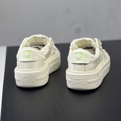 匡威悠游新款四时花序兰花刺绣绸带低帮休闲百搭板鞋 A14212C N仓