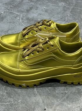 vans oldskool男女同款厚底增高金色低帮潮流运动板鞋VN0009Q4YL9