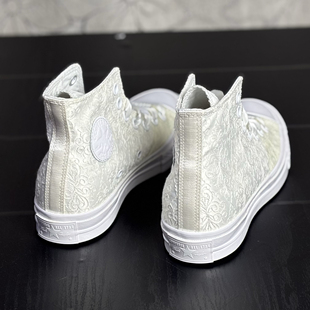 匡威 1970s女鞋经典款高帮帆布鞋蝴蝶结小白鞋休闲鞋A07078C N仓