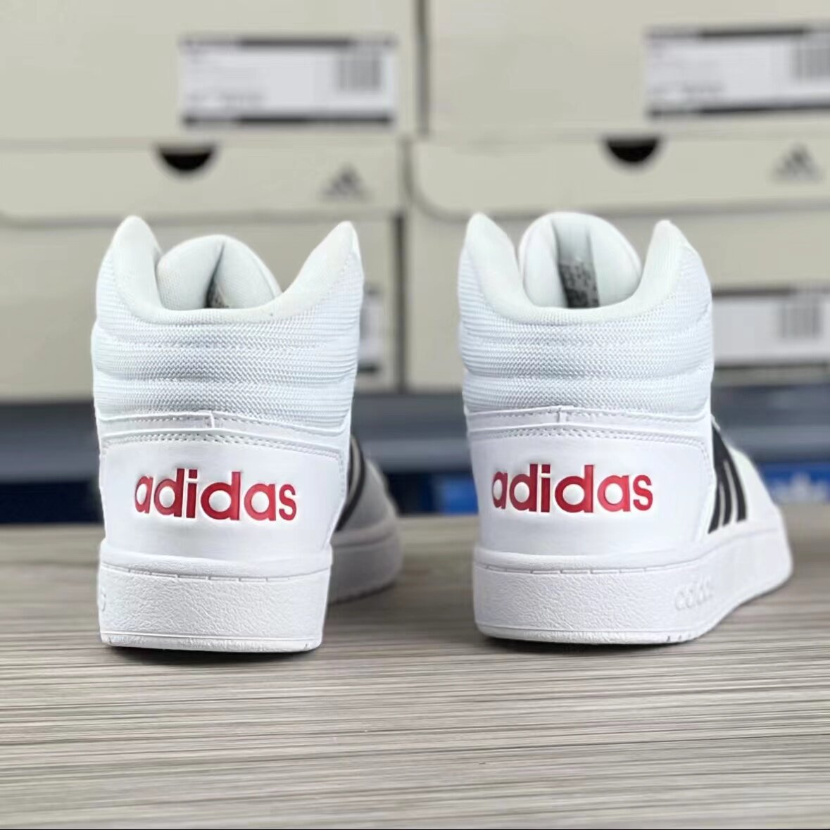 adidas/阿迪达斯neo男子男鞋高帮耐磨休闲运动鞋小白鞋板鞋fy8616