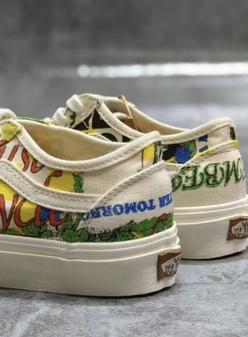 vans oldskool趣味字母印花男女同款低帮休闲帆布板鞋VN0A54F4ARG