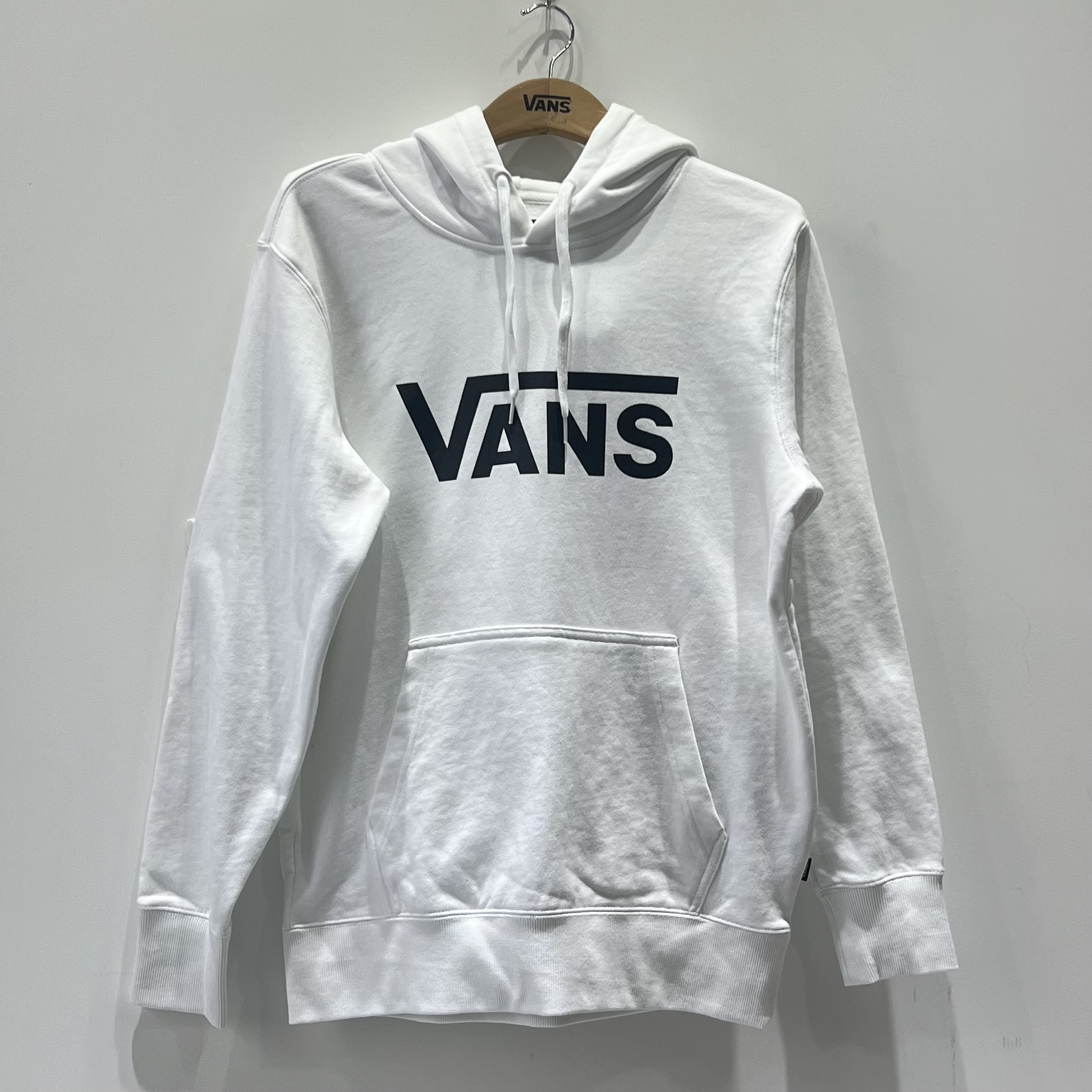 Vans经典LOGO男女同款套头连帽长袖毛圈休闲时尚卫衣VN0A4MM9WHT