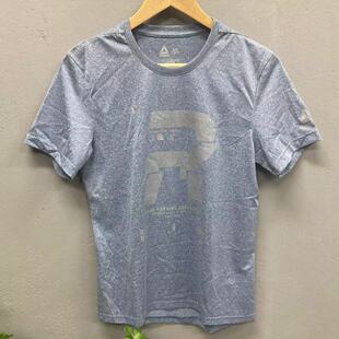 锐步/REEBOK 新款男子3M反光速干透气休闲运动跑步短袖T恤 DN3333