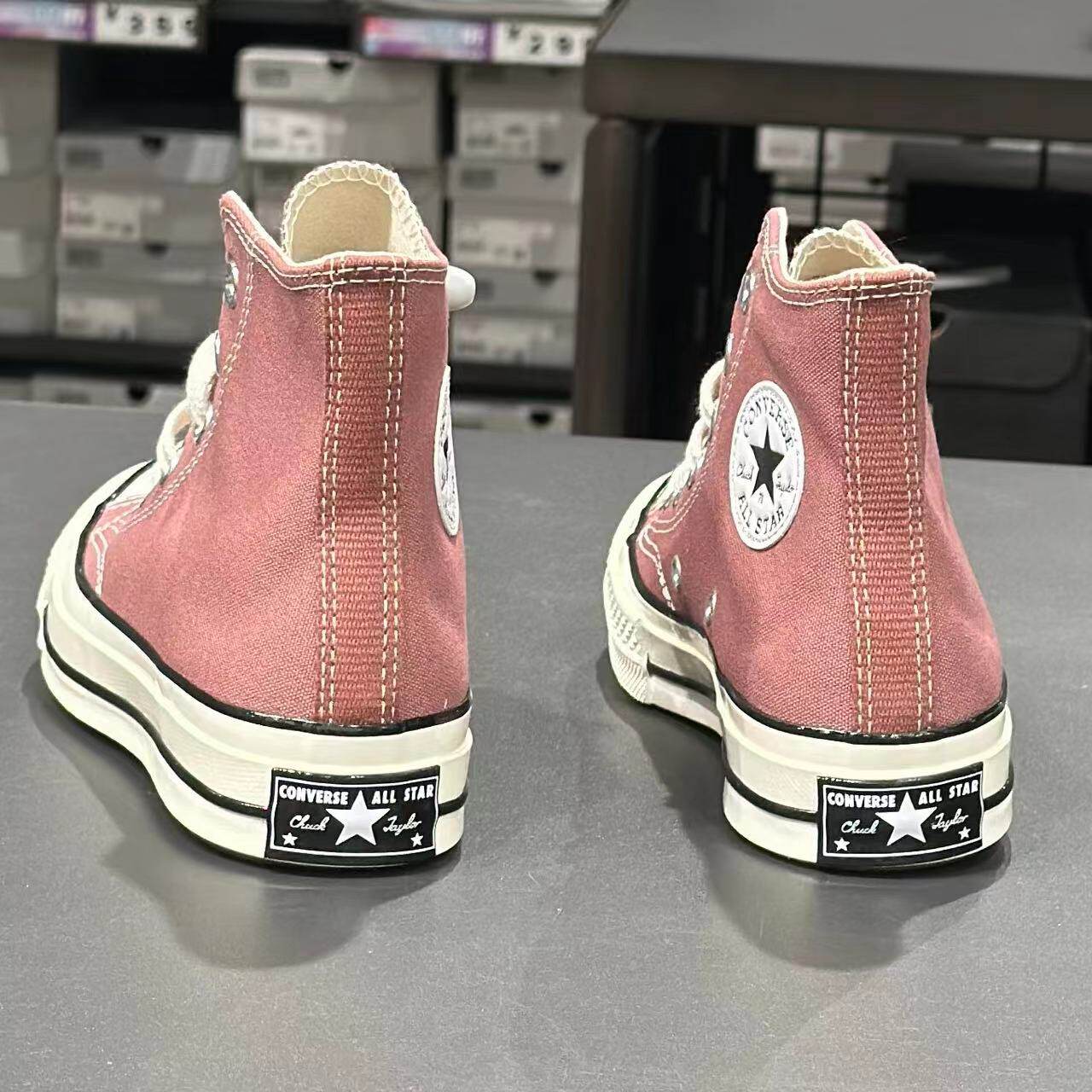 converse/匡威 1970s经典三星标豆沙色高帮男女休闲帆布鞋168510c