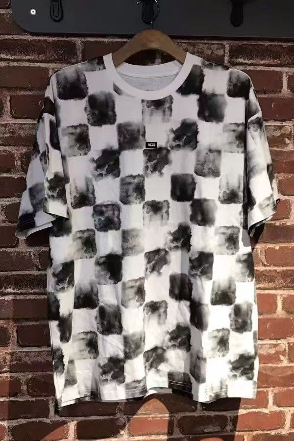 Vans 夏季白色扎染经典百搭舒适男女同款休闲圆领短袖Vn000gs0crz