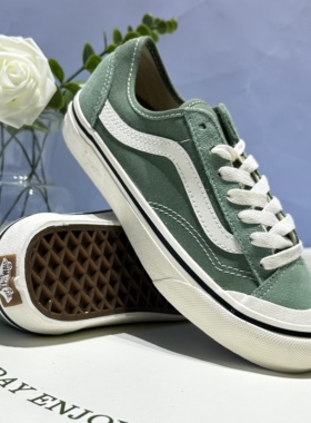 Vans Style 36 Vr3软木塞复古头草地绿男女同款板鞋子VN0A4BX9Y7V