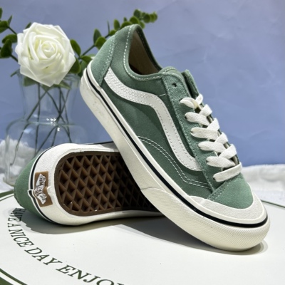 Vans Style 36 Vr3软木塞复古头草地绿男女同款板鞋子VN0A4BX9Y7V