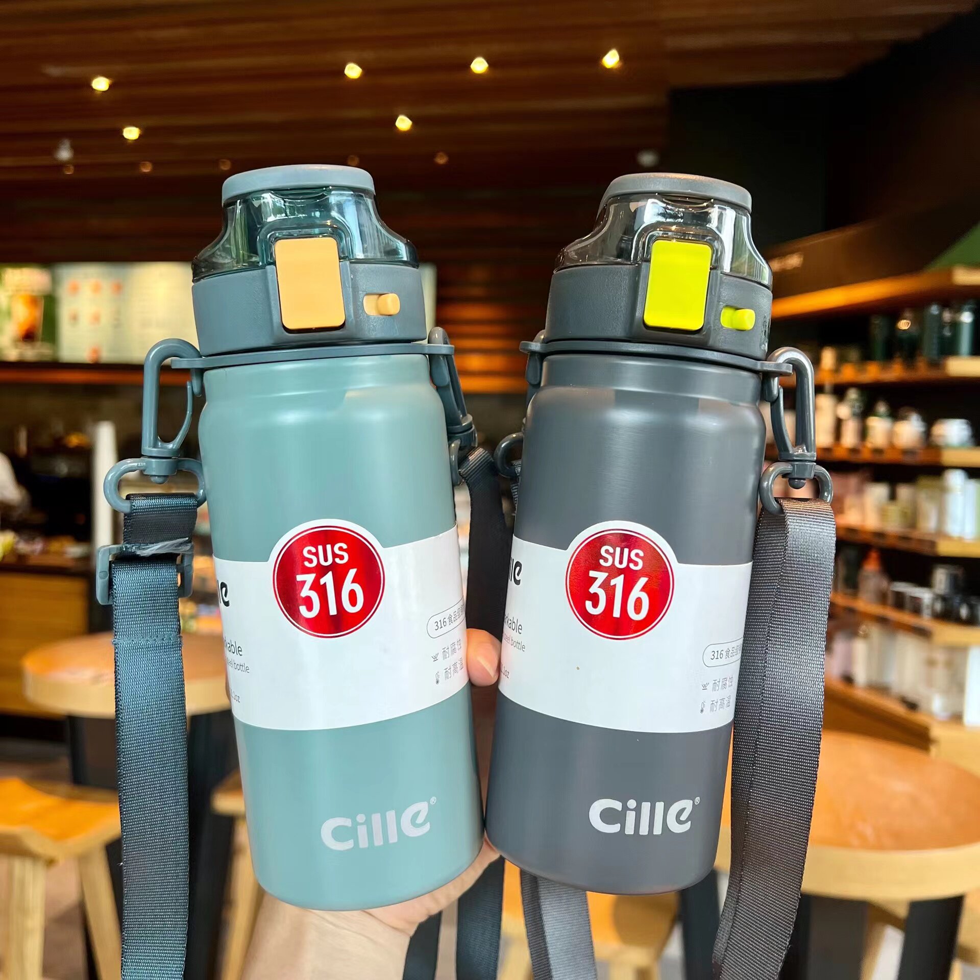 希乐保温杯316大容量儿童水杯男女学生上学专用水壶便携网红杯子