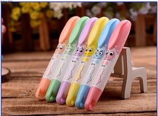 掌握553大容量水果香表情荧光笔记号标记笔涂鸦笔画笔6色 套装