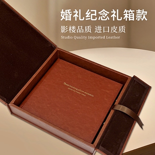 婚纱照相册定制作礼箱高端影楼结婚照片洗做成纪念册儿童成长写真