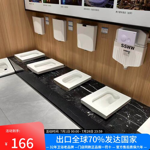 浪鲸蹲便器蹲坑隐藏嵌入墙式水箱