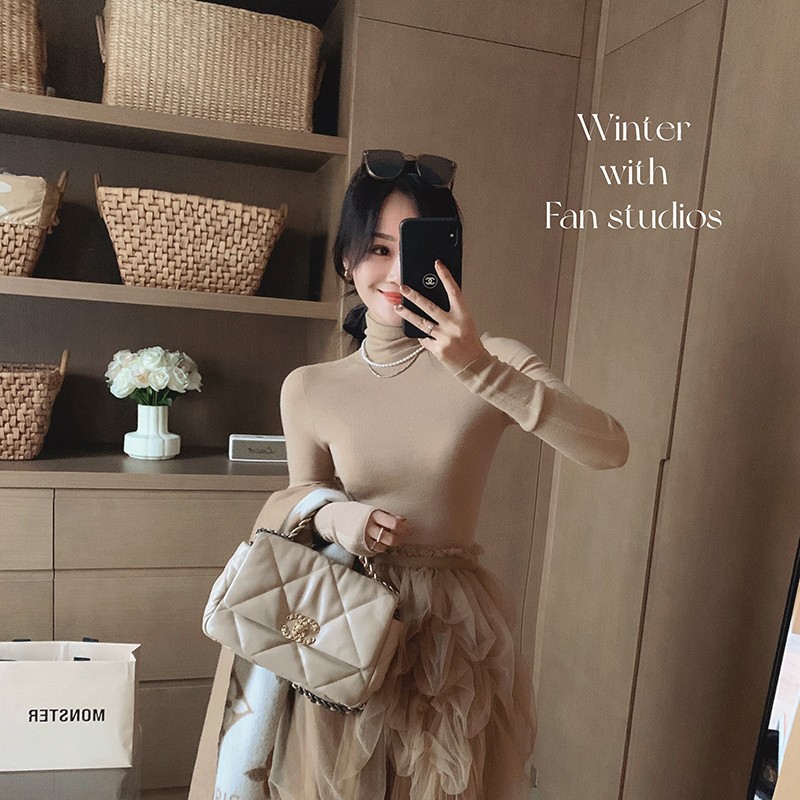 FAN 秋新品【原*价398】可机洗1oo%羊毛一体成型高领针织衫