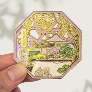 原创苏州网师园金属冰箱贴镂空创意冰箱装饰景区国潮文创旅游纪念