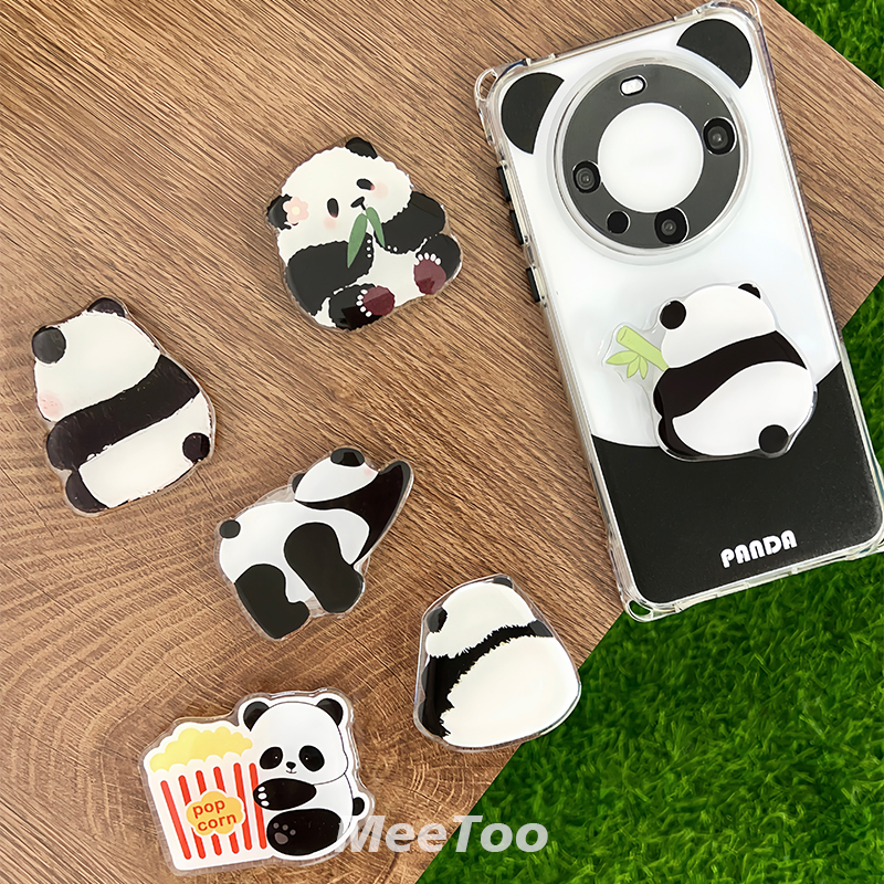 手机支架懒人气囊可伸缩桌面通用防摔多功能追剧神器熊猫支架立体