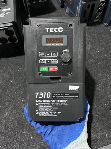 TECO东元T310变频器T310-4003-H3C 2.2KW 380V二手包好,有质保