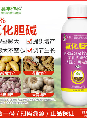 奥潍奥丰氯化胆碱根茎膨大土豆花生红薯农用生长调节剂增产专用