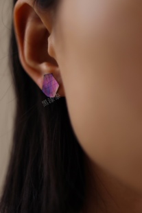 黑漆桼原创小众设计个性百搭耳钉耳坠女气质耳饰礼物大漆工艺制作