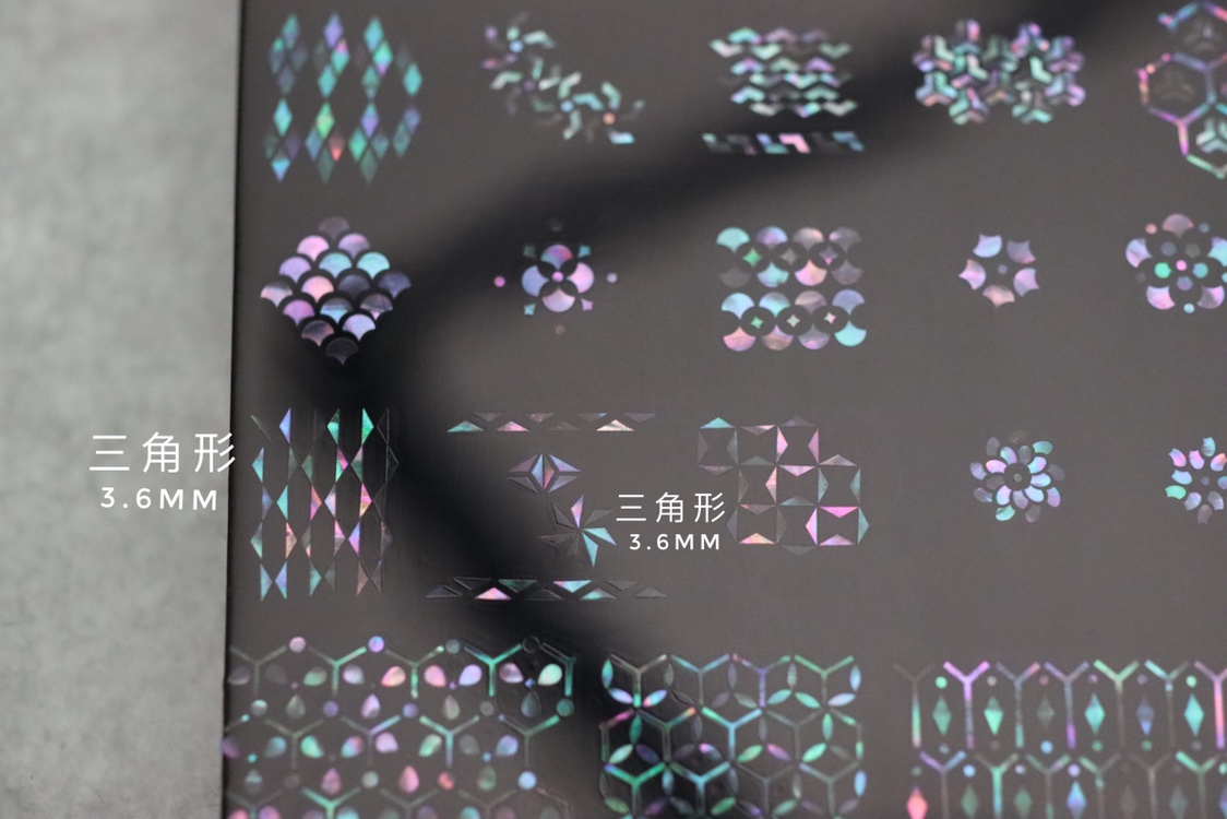 三角形传统图案纹样螺钿镶嵌