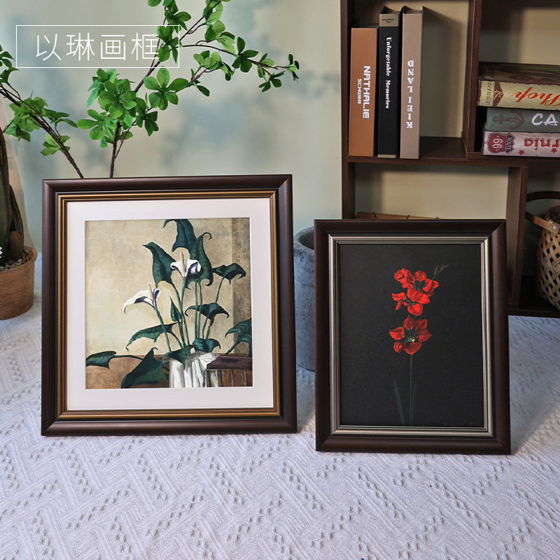 以琳画框实木字画水彩油画相框国新中式国风复古证件标本相框空框,家居饰品,相框/画框,淘宝优惠券,粉丝福利购,淘宝优惠卷