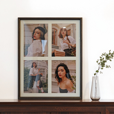 以琳画框洗照片相框8寸2宫格四连框宝宝四维B超情侣闺蜜照片相框