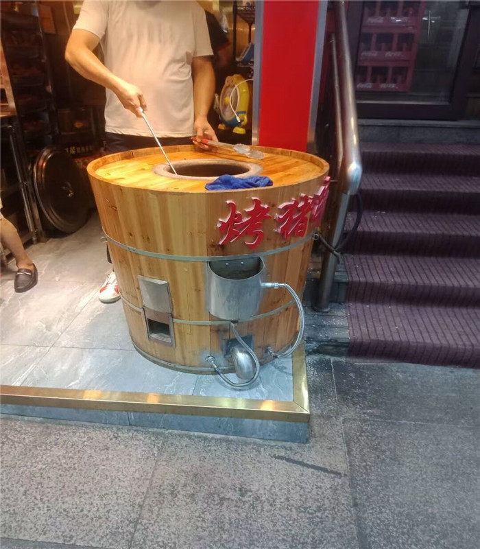 缙云梅干菜烧饼加厚木桶不锈钢烤猪蹄炉子锅灰烤鱼五花肉兔肉商用