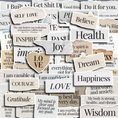 便签手账贴纸英文撕纸60枚励志字母文字爱心手机壳行李箱创意贴画