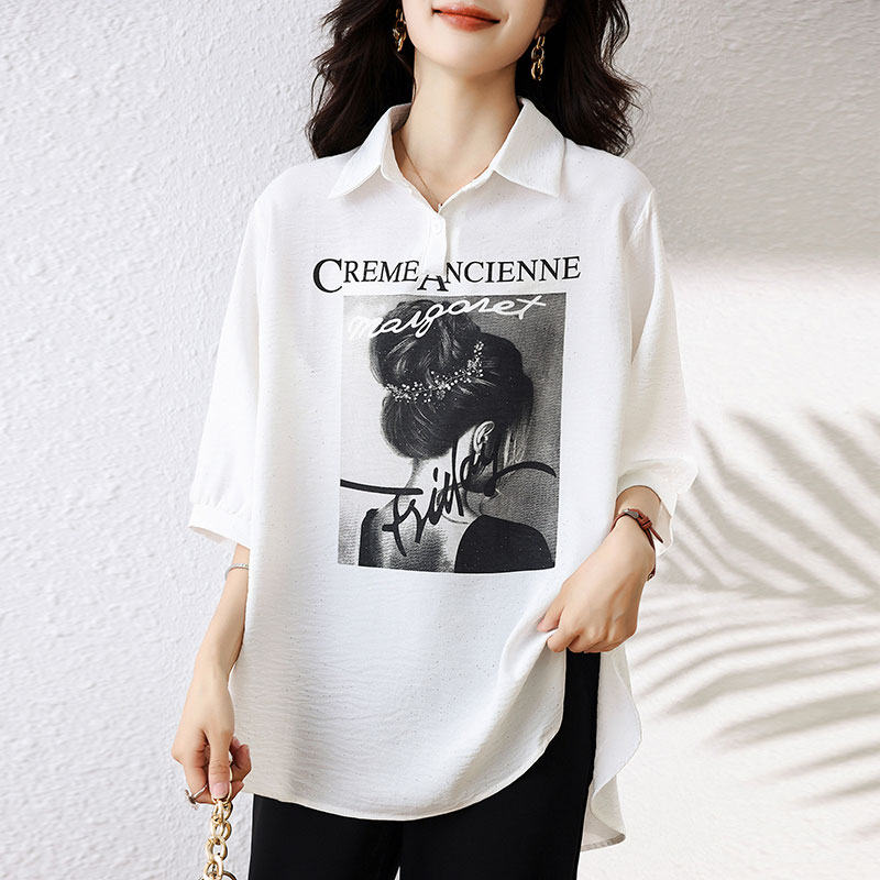 欧洲站女士高端洋气质短袖t恤女