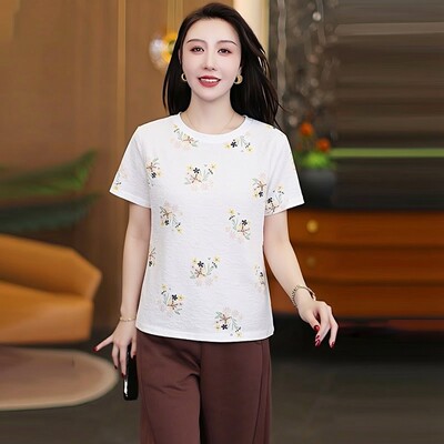 夏装减龄短袖t恤女装百搭上衣