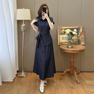 套装 胖MM收腰休闲衬衫 通勤时尚 款 仔显瘦半身裙两件套女2026夏装