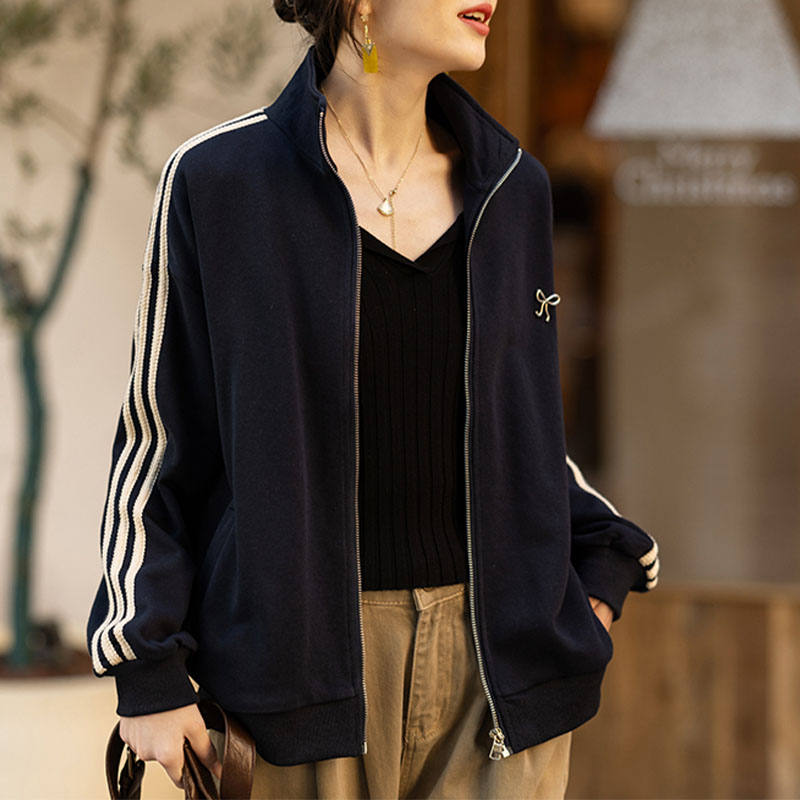 胖妹妹韩系运动长袖卫衣女2025年秋季新款开衫夹克减龄上衣外套服