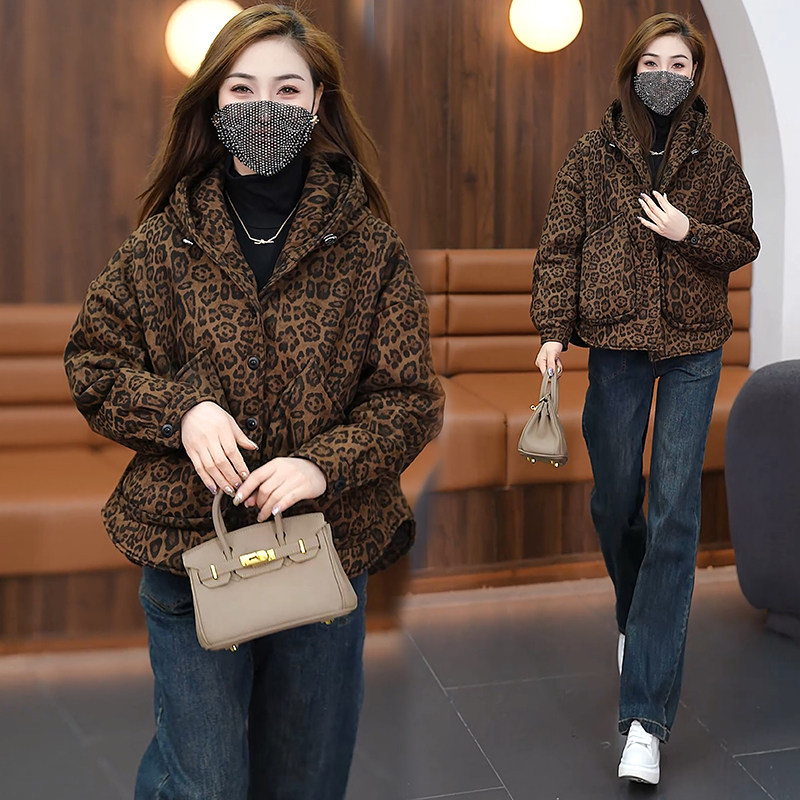 2025冬季新款大码女装豹纹气质时尚高定宽松休闲胖mm显瘦遮肚外套,女装/女士精品,棉衣/棉服,淘宝优惠券,粉丝福利购,淘宝优惠卷