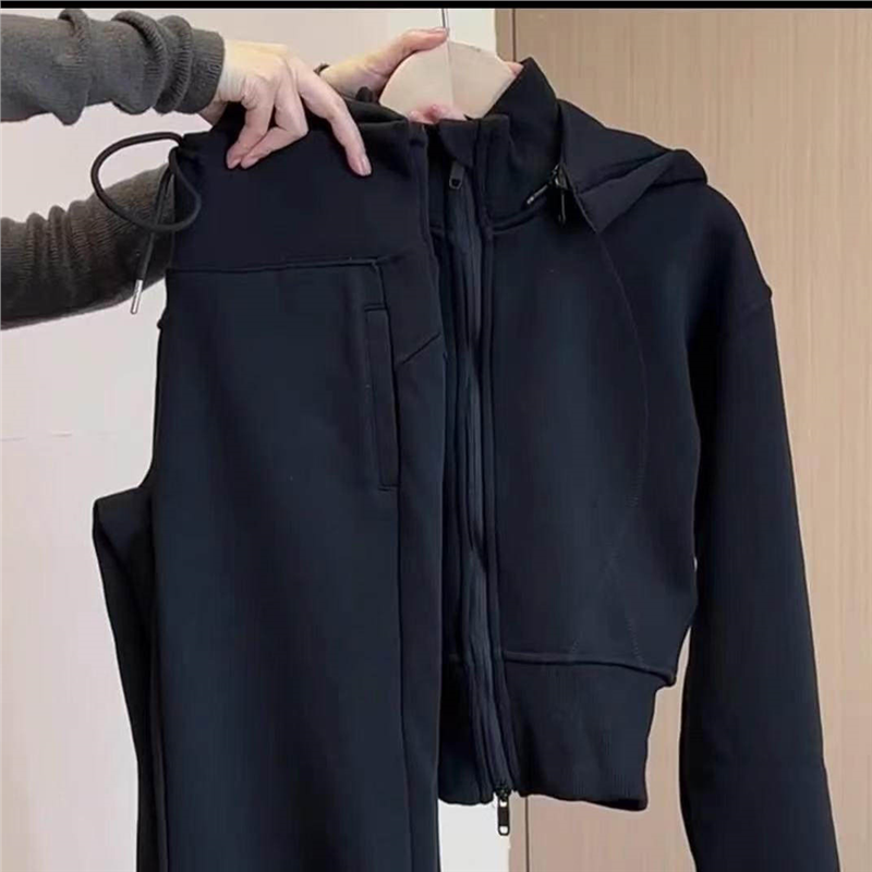 一整套ootd穿搭开春套装女韩系黑色连帽卫衣外套休闲裤超火两件套,女装/女士精品,时尚套装,淘宝优惠券,粉丝福利购,淘宝优惠卷