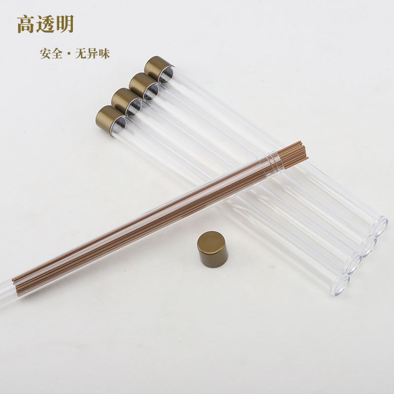 新款塑料香管家用线香分装筒亚克力透明试用卧香筒沉檀香螺旋盖子