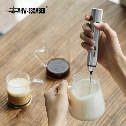 MHW-3BOMBER轰炸机手持奶泡器 搅拌棒电动家用咖啡打泡器 打发器