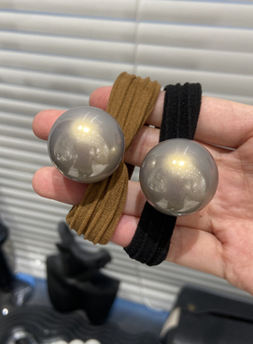 早秋灰色优雅珠珠纯色发绳简约气质时尚优雅百搭经典肠圈女E2466