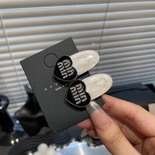 东大门流光爱心鸭嘴夹合金经典 少女甜美显白百搭额前碎发夹E1905