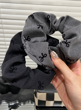 E3565 清新法式优雅蝴蝶结大肠发圈复古经典格纹褶皱发绳韩版发饰