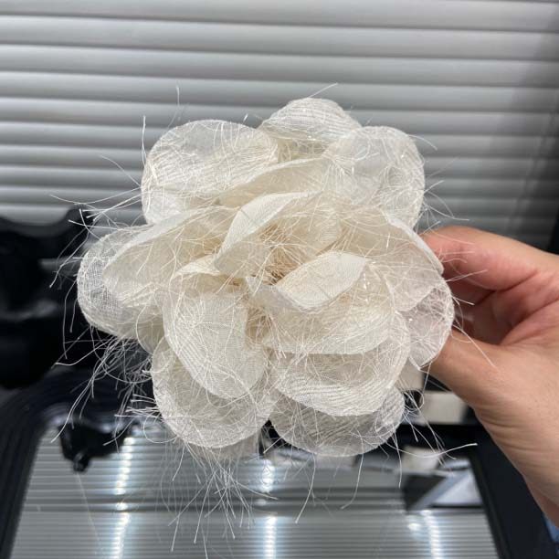 E4384 超仙欧根纱花朵8cm抓夹春夏仙女出游海边氛围感头饰发饰女