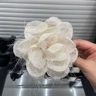 E4384 超仙欧根纱花朵8cm抓夹春夏仙女出游海边氛围感头饰发饰女